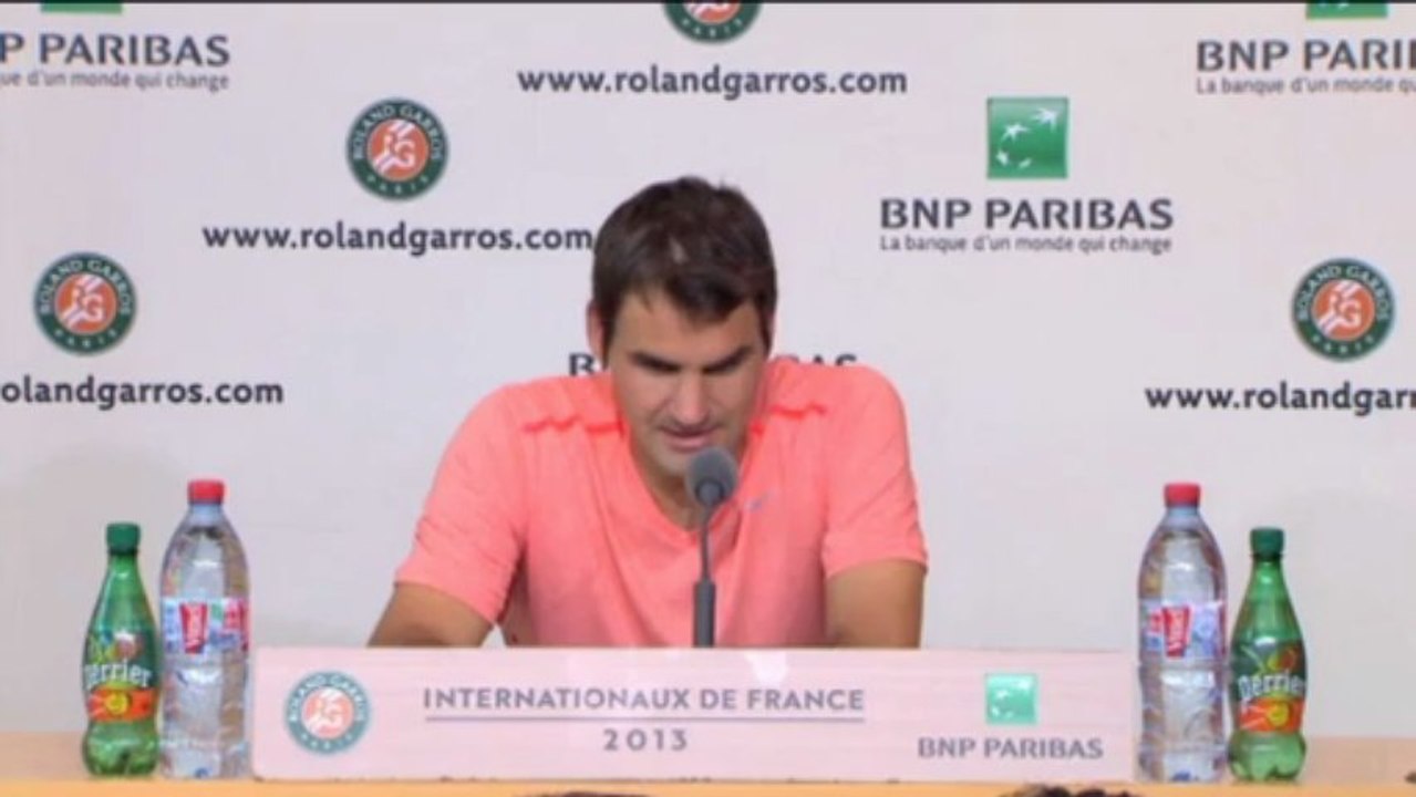 Roland Garros - Federer felicita a Tsonga por su victoria