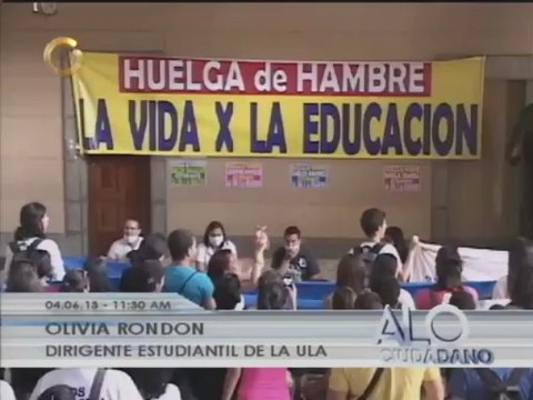 Cuatro estudiantes realizan huelga de hambre en la ULA para exigir mejoras para las universidades