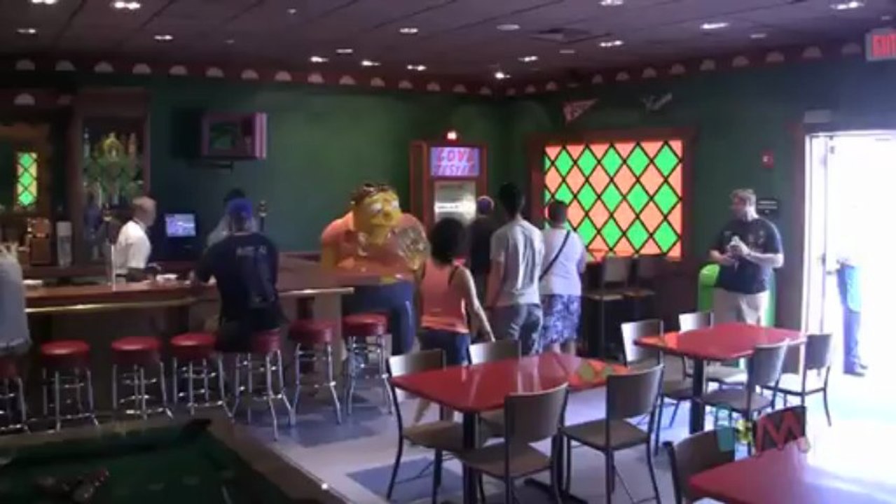 Moe's Tavern opens at Universal Orlando in The Simpsons Springfield Fast Food Boulevard
