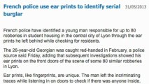 Man Linked to 80 Robberies by Ear Prints