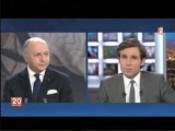 Syrie - armes chimiques : Laurent Fabius au JT de 20H de France 2 (04.06.2013)