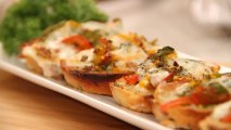 Crostini - Italian Starter - Toasted Bread With Vegetable Topping - Recipe By Ruchi Bharani [HD]