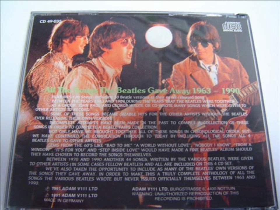 Mein Herz Ist bei Dir Nur (My Bonnie German intro) / The Beatles