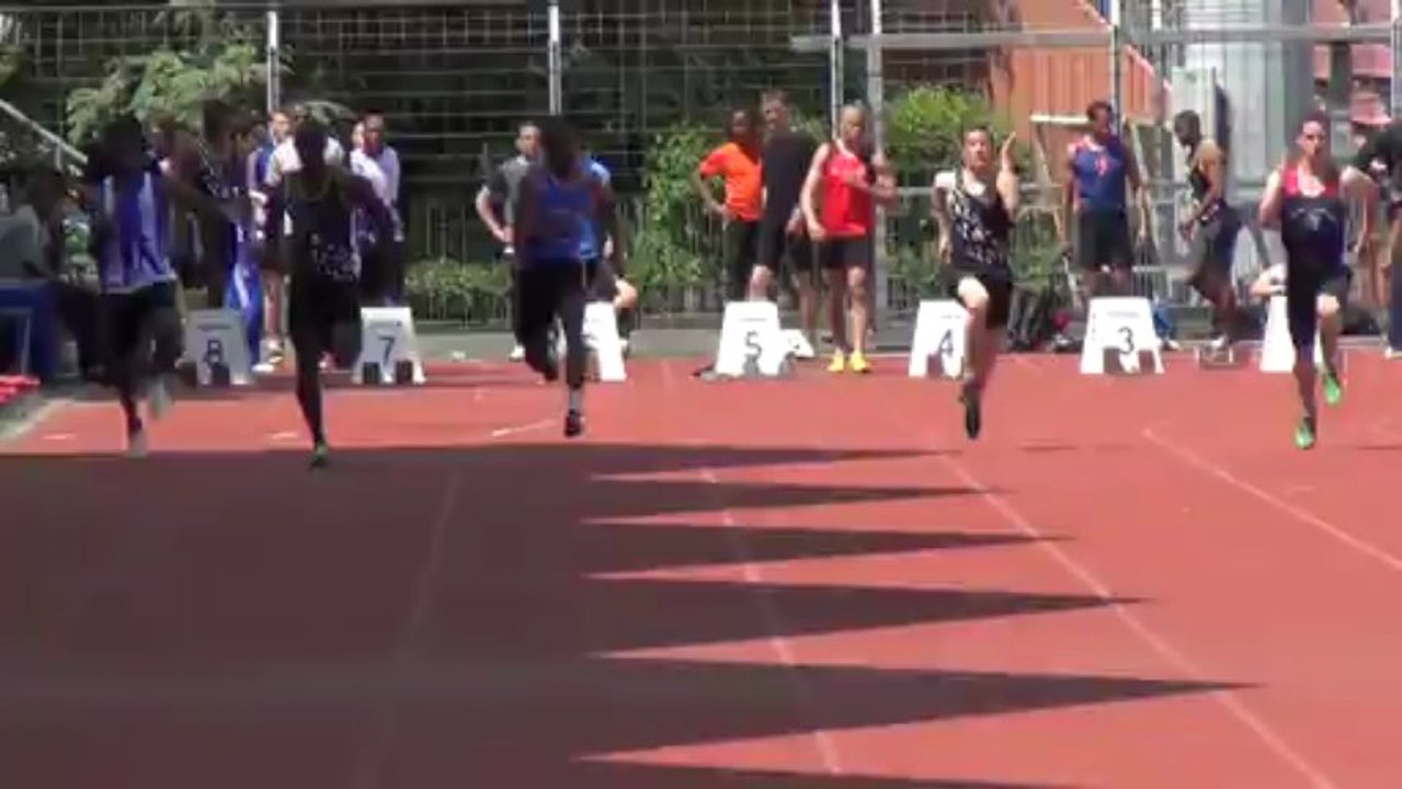 Lamine/Loic Série 100m Départementaux Créteil 2 juin 2013