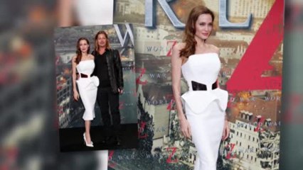 La star du jour Angelina Jolie, magnifique en blanc à une première en Allemagne avec Brad Pitt