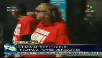 Sindicatos belgas protestan contra planes de recorte