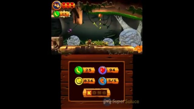 Soluce Donkey Kong Country Returns 3D : 5-8 Rapides Arachnides