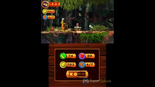 Soluce Donkey Kong Country Returns 3D : 5-5 Flore à Ressorts