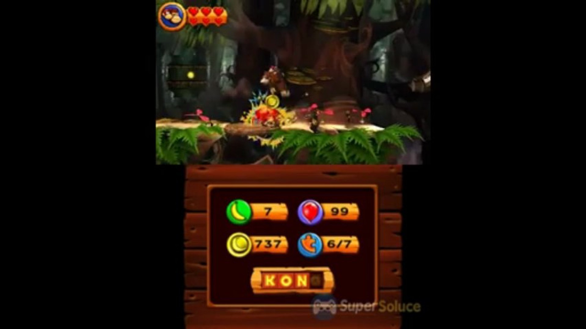 ⁣Soluce Donkey Kong Country Returns 3D : 5-5 Singes Canons