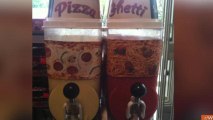 Pizza and Spaghetti Flavored Slush Drinks Sold at Convenience Store
