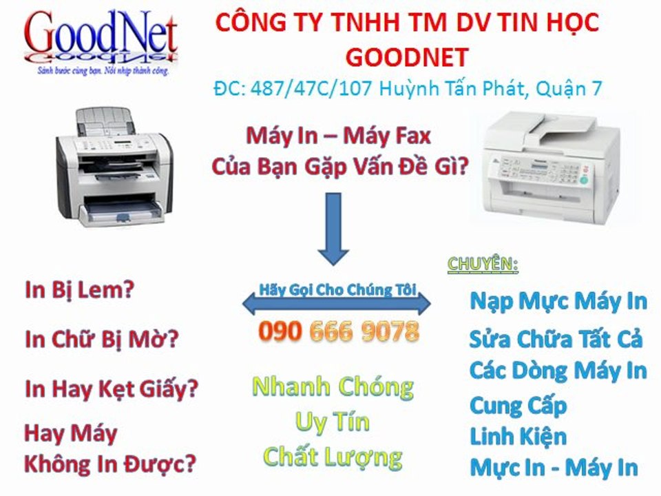 Công Ty Chuyên Sửa Máy In - Fax Tận Nơi Chuyên Nghiệp Tại Quận 7