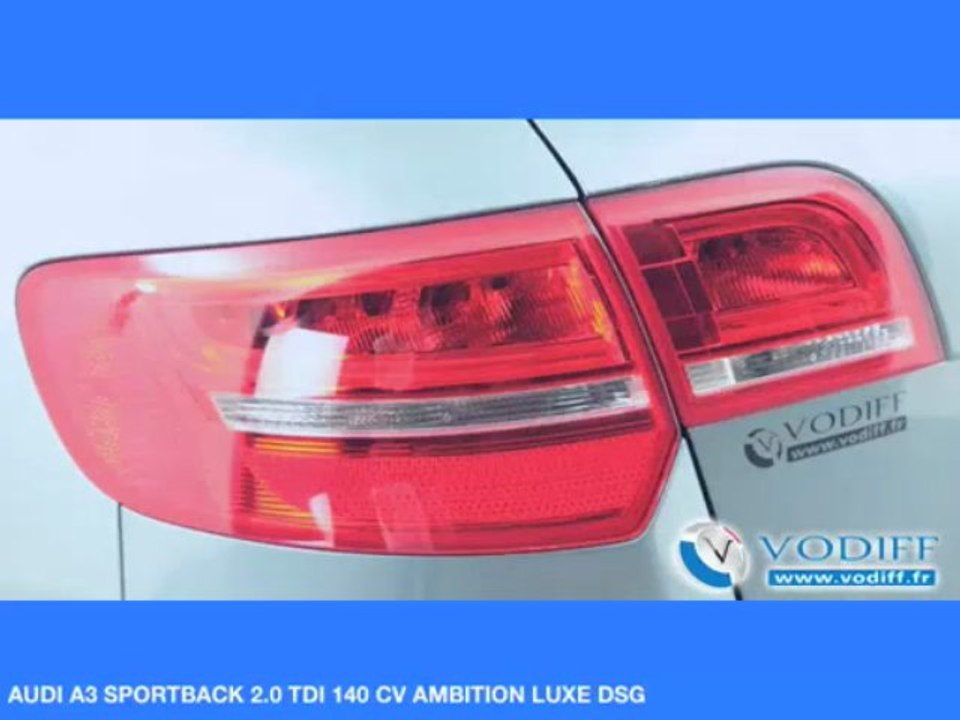 VODIFF : AUDI OCCASION ALSACE : AUDI A3 SPORTBACK 2.0 TDI 140 CV AMBITION LUXE DSG