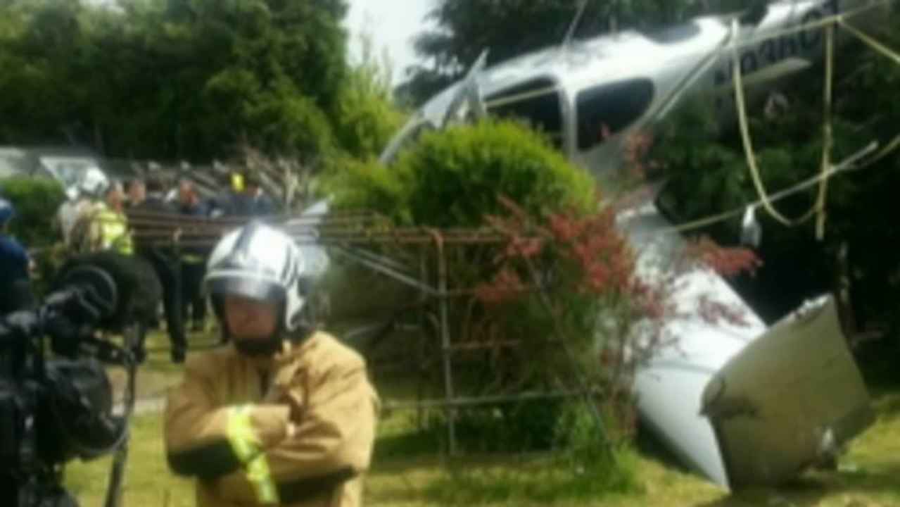 Plane crashes in Cheltenham back garden