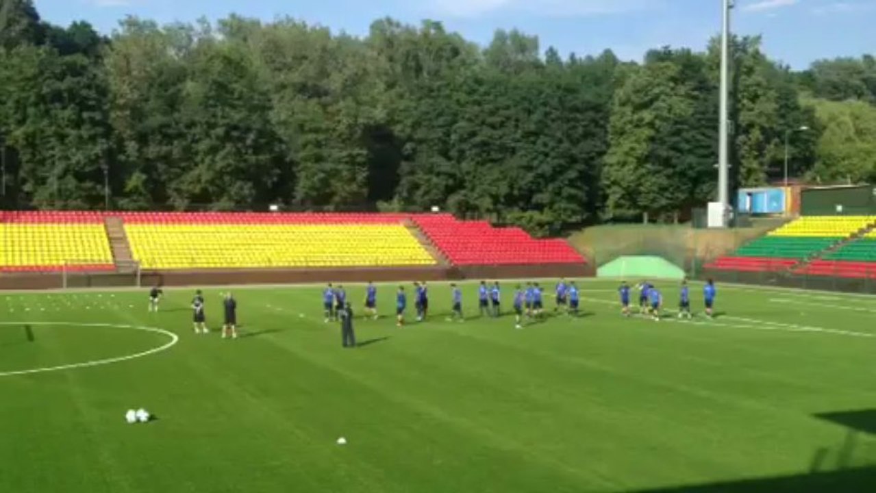 Η προπόνηση της Εθνικής στη Λιθουανία