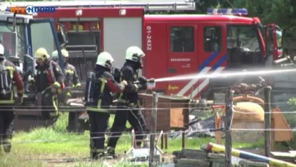 Brand in hooischuur Blijham onder controle - RTV Noord