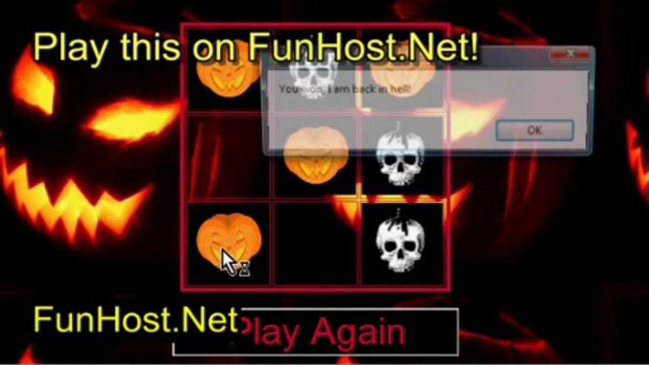 Pump-Kin-Toe - Jeu Morpion at FunHost.Net/pumpkintoe