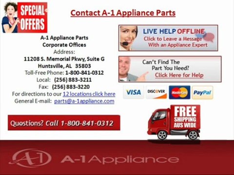 Whirlpool Appliance Parts From A-1 Appliance