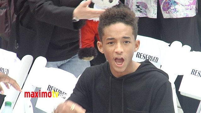 Jaden Smith SURPRISED REACTION at Jackie Chan Handprint and Footprint Ceremony