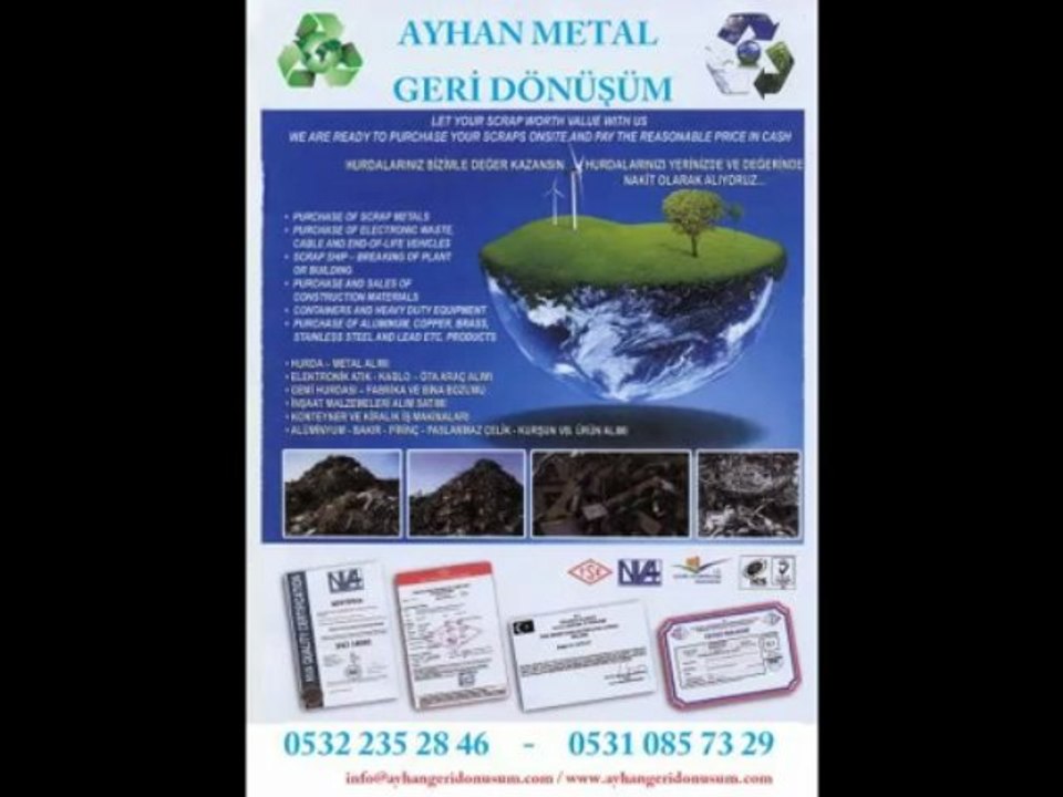 hurda paslanmaz  hurda paslanmaz fiyatları 0531 085 73 29