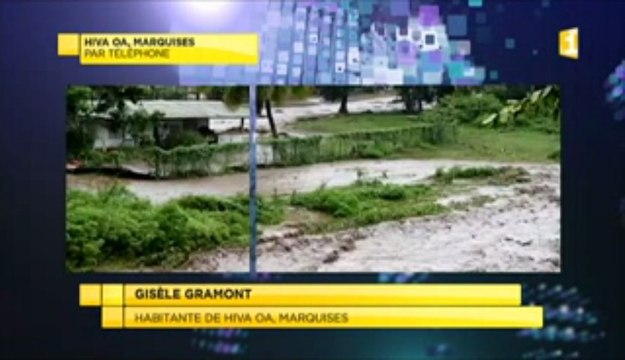 Hiva Oa aux Marquises est en proies à des pluies torrentielles