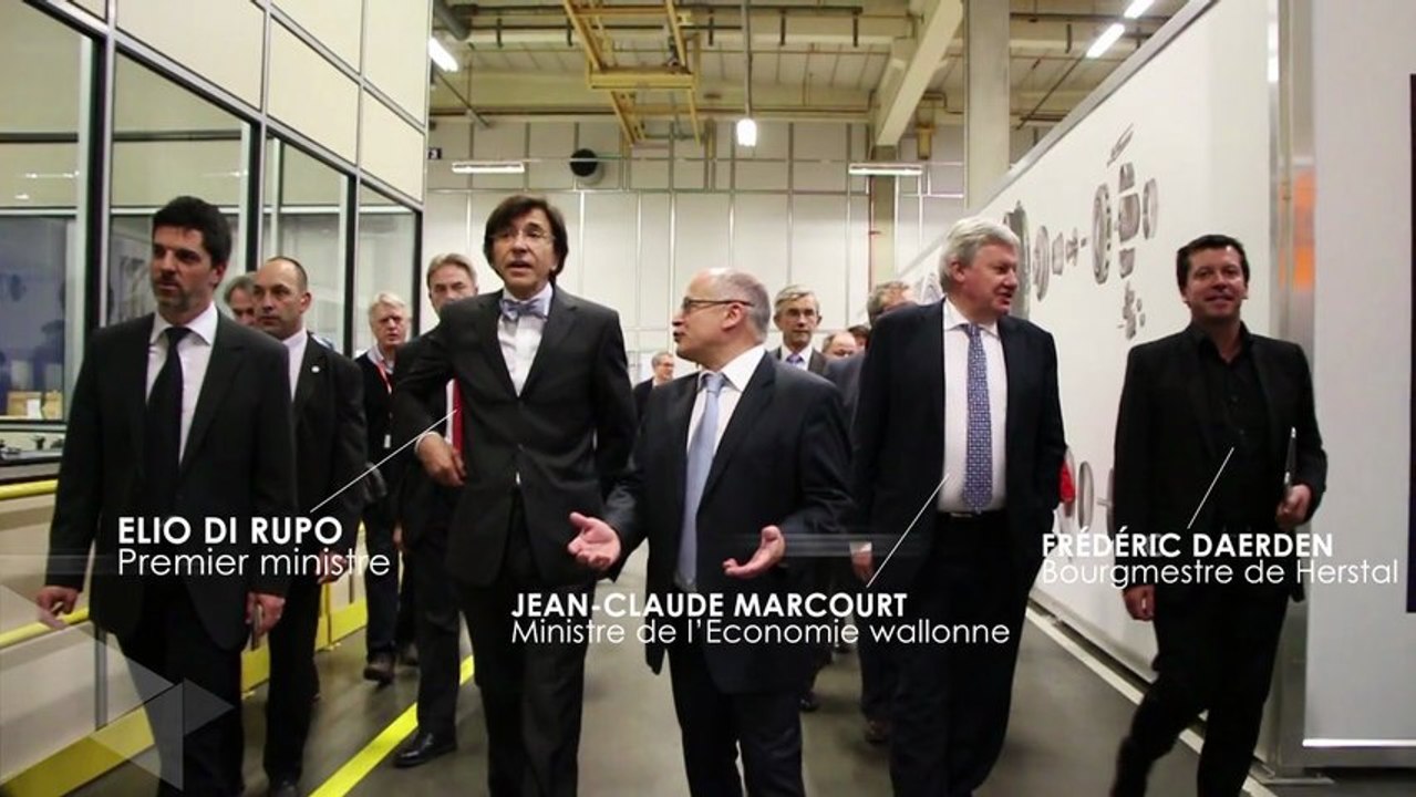 Elio Di Rupo et Jean-Claude Marcourt sur le terrain