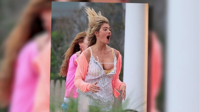 Bouncy Kate Upton Busts Out on Film Set