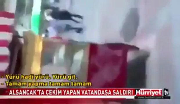 Alsancak'ta Çekim Yapan Vatandaşa Saldırı