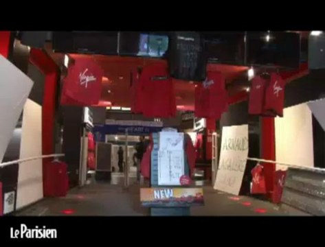 Liquidation de Virgin : des salariés occupent leurs magasins jour et nuit