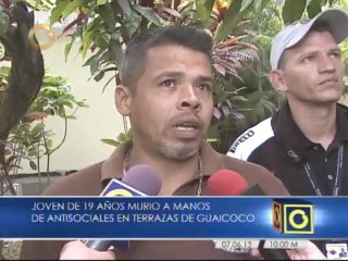 Asesinan a vigilante de 19 años para robarle el teléfono en Guaicoco