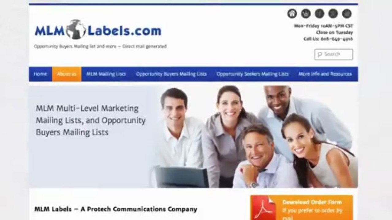 www.mlmlabels.com  Direct mail generated opportunity buyers lists