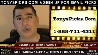 NHL Game 4 Pick Prediction Pittsburgh Penguins vs. Boston Bruins Odds Playoff Preview 6-7-2013