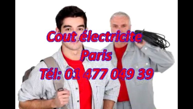 Cout electricite Paris Tél: 01 477 049 39