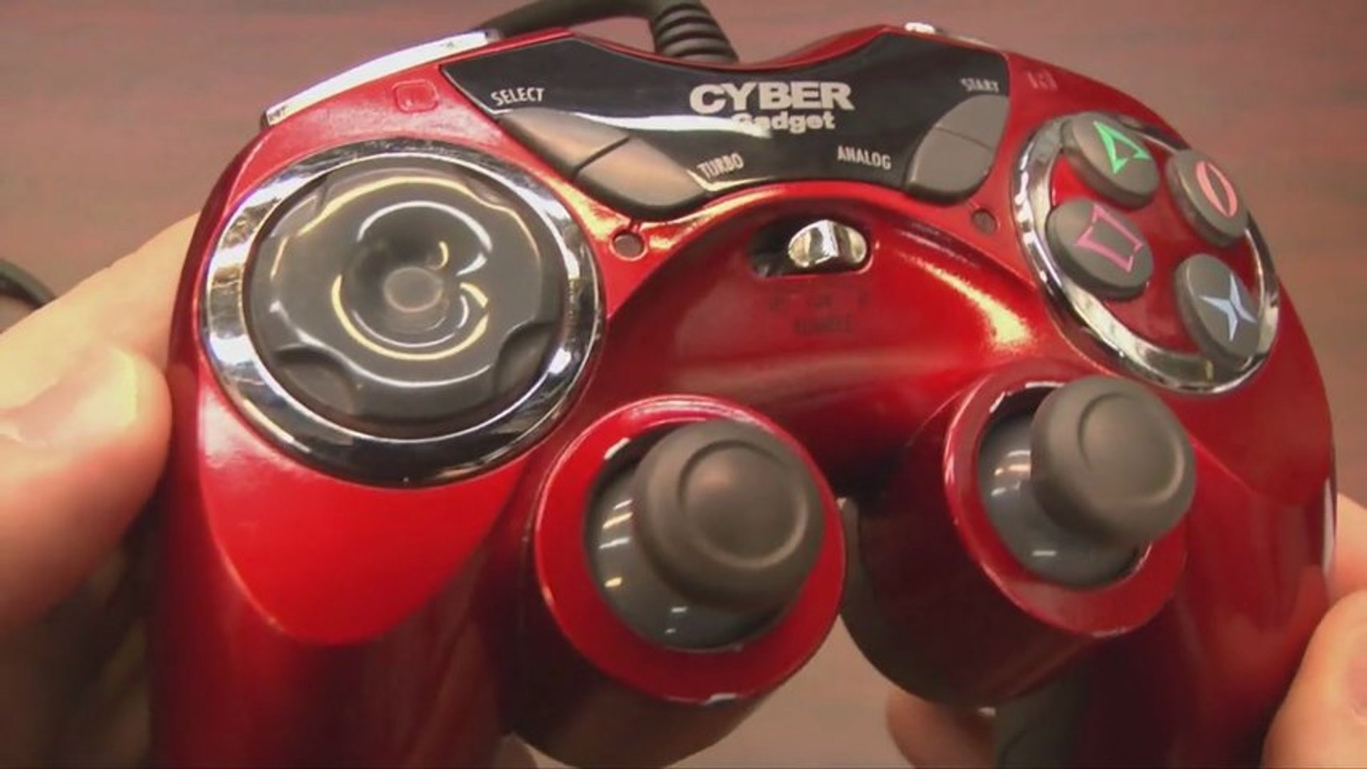 Classic Game Room CYBER GADGET FUNKY RED CONTROLLER review for PS2