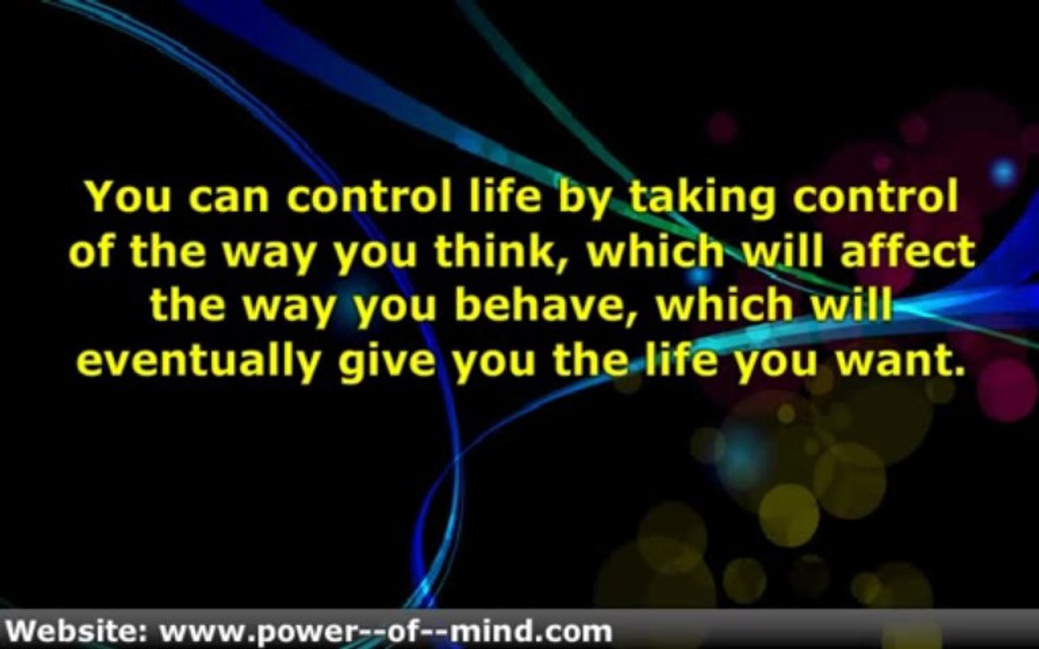 You Can Control Life If You Can Control Attitude