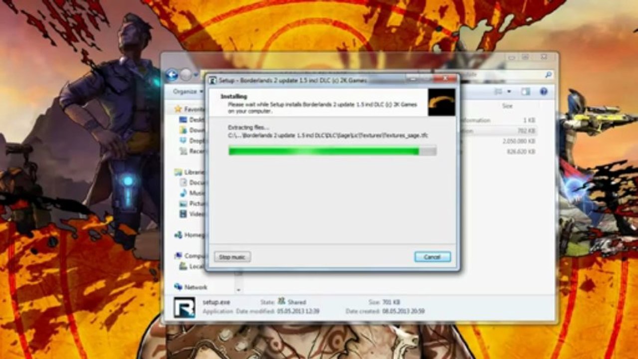 Borderlands 2 - Crack + Update 1.5.0 + DLC - Reloaded Download