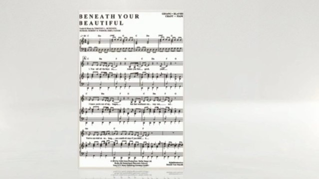 Noten bei notendownload - Beneath your beautiful (Labrinth feat. Emeli Sande)