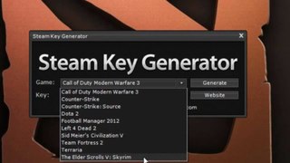 Steam Keygen 2013 - MW 3, Dota 2, Skyrim, Counter-Strike_ Source and more