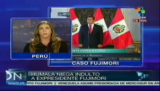 Peruanos y ONG saludan decisión de Humala de negar indulto a Fujimori
