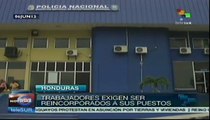 Funcionarios hondureños suspendidos exigen reincorporación laboral