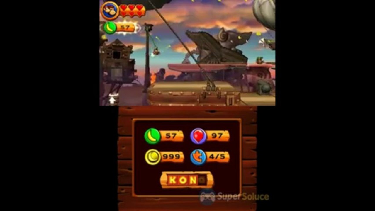 Soluce Donkey Kong Country Returns 3D : 6-7 Crête des Crustacés