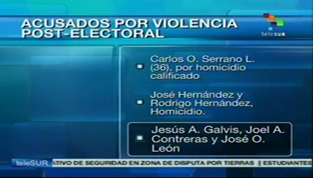 Venezuela: 8 acusados por muertes en hechos violentos de abril