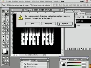 photoshop - Effet de feu sur texte
