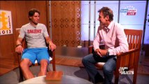 Rafael Nadal speaks with Mats Wilander before the final at Roland Garros 2013