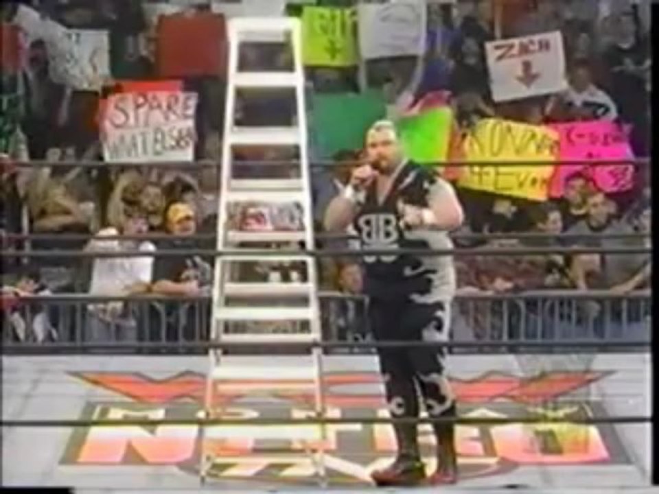 nWo arrive at area. Bam Bam Bigelow promo