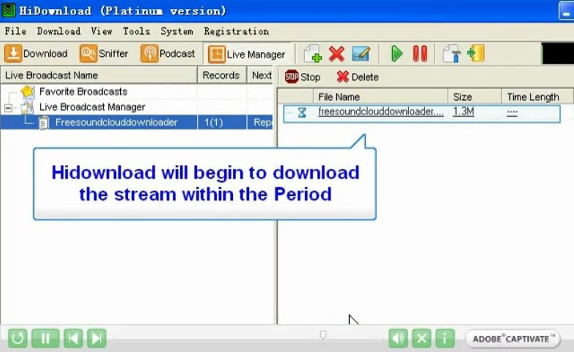 Let radio auto downloaded dramatically within required period everyday
