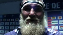 Rugby - Damien Jourdain réagit après le titre de champion de France de Fédérale1  de l'US Bressane