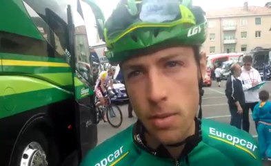 David Veilleux avant le départ de la 8e étape