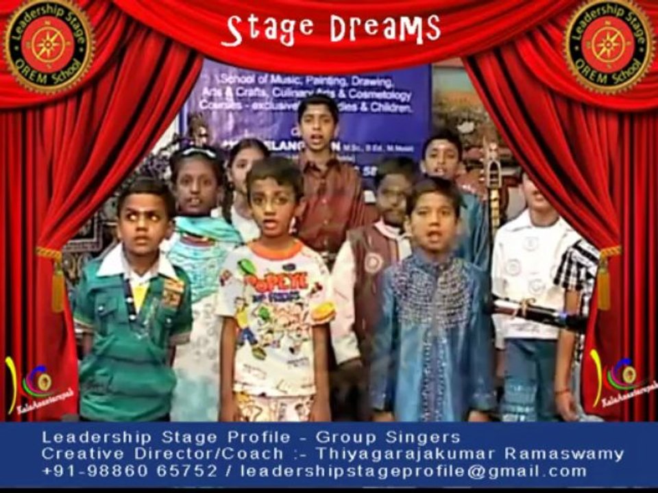 Thiyagarajakumar Ramaswamy's Leadership Stage Profile - Stage Dreams - Musician - Group Singing