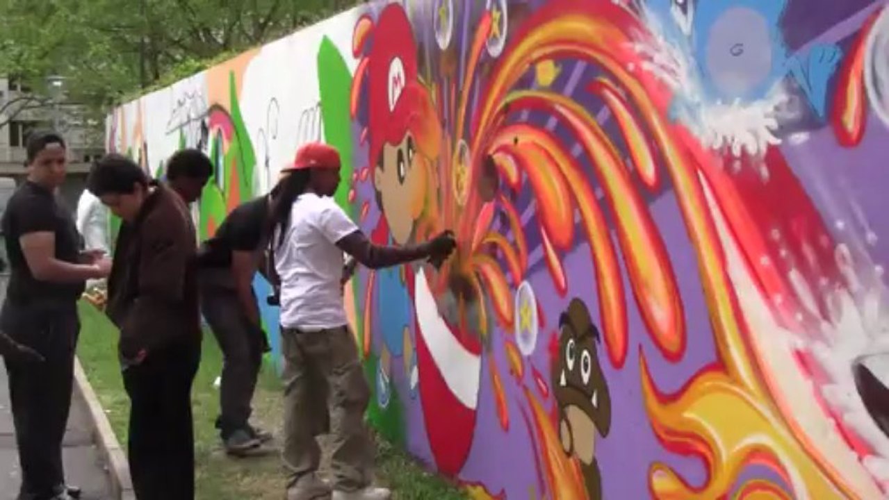 Exposition "Le neuf et le trois" par Loulougraffiti - St Ouen - mai 2013