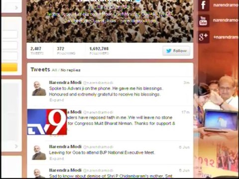 Modi tweets that Advani game him his blessings after new appointment